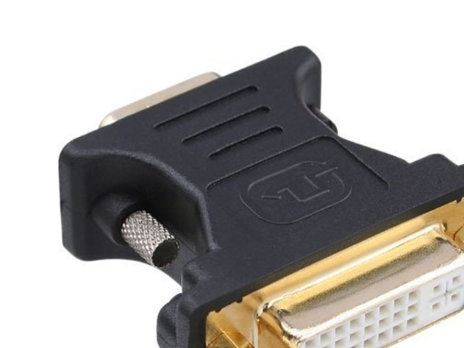 Inline Dvi-A Adapter, Analog 24+5 Buchse Auf 15Pol Hd Stecker (Vga), Vergoldet, Vga (D-Sub) Hd Male, Vga, Schwarz