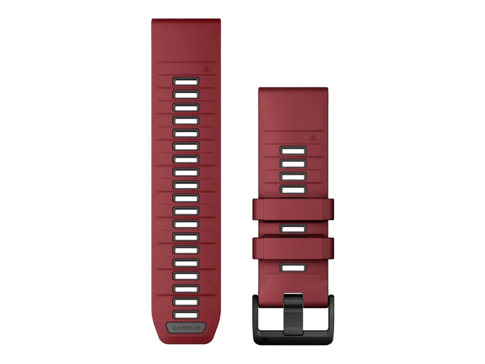 Garmin Quickfit 26 - Urrem For Sportsur - Silikone - Marsala, Grafit - For D2 Descent Mk1, Mk2s Instinct 2X Quatix 6X Tactix Charlie, Delta - Sol