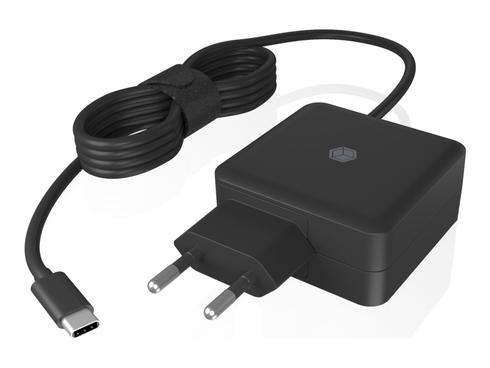 Icy Box Ib-Ps111-Pd, Netzteil Für Power Delivery 65 W, Integriertes Type-C Kabel, 1,5 M Kabel, Schwarz, Drinnen, Ac, 1,5 M, Schwarz