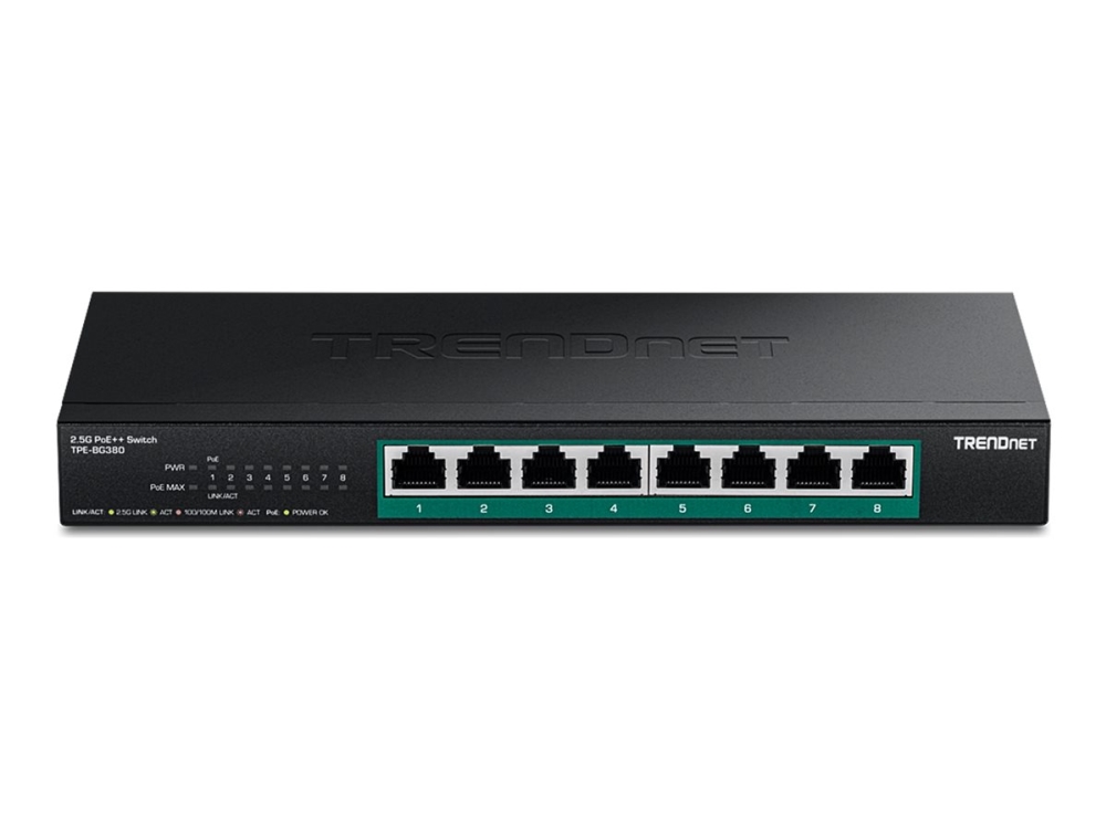 Trendnet Tpe-Bg380, Unmanaged, 2.5G Ethernet (100/1000/2500), Vollduplex, Power Over Ethernet (Poe), Wandmontage
