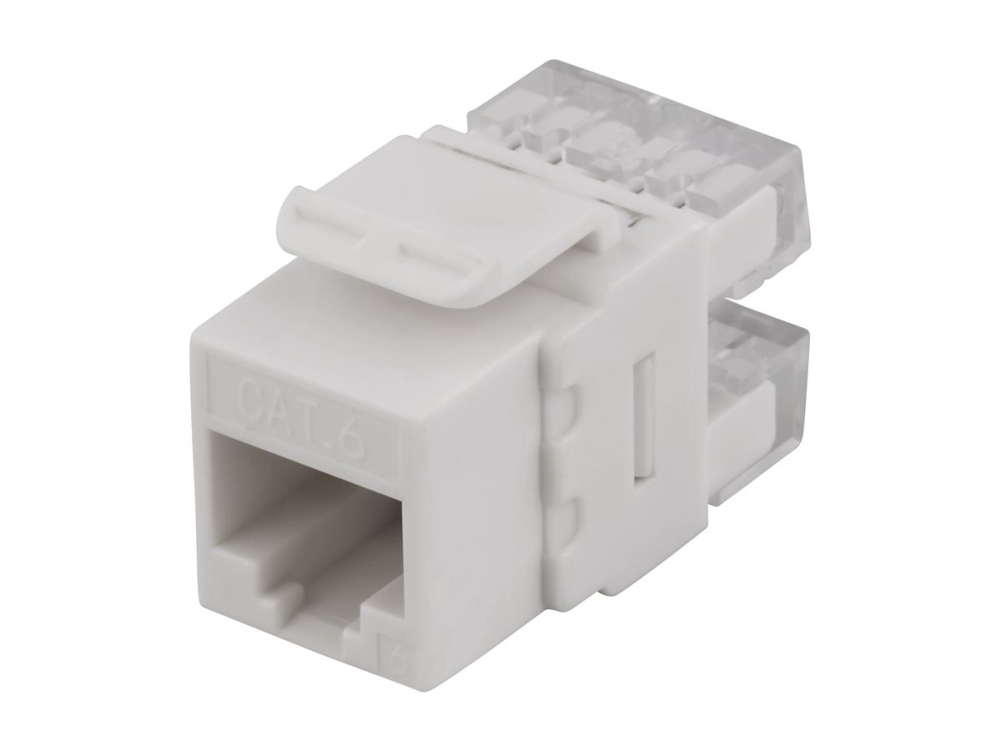 DELTACO MD-110 - Modular indlæg - CAT 6 - UTP - RJ-45 - hvid