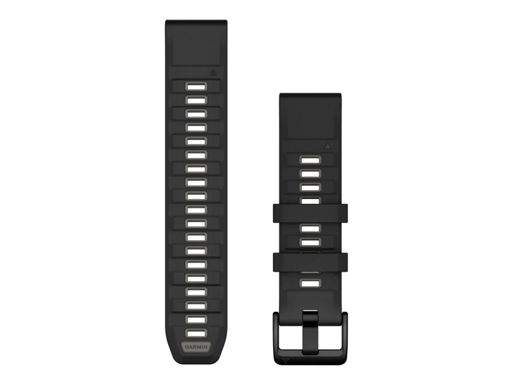 Garmin Quickfit 22 - Urrem For Sportsur - Silikone - Stengrå, Sort