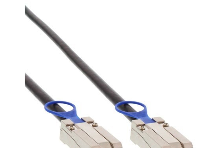 Inline Sas Anschlusskabel, Mini-Sas Sff-8088 An Mini-Sas Sff-8088, 2M, 2 M, Mini Sas Sff-8088 Male, Sff-8088, Männlich/Männlich, Schwarz, 208 G