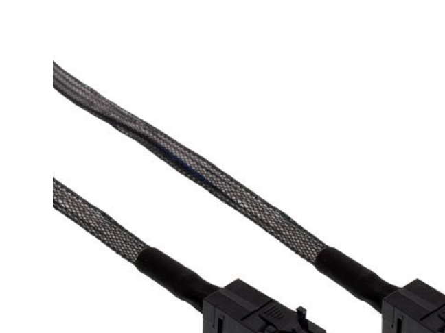 Inline Mini-Sas Hd Kabel, Sff-8643 Zu Sff-8643, Mit Sideband, 1M, 1 M, Sff-8643, Sff-8643, Männlich/Männlich, Schwarz, 57 G