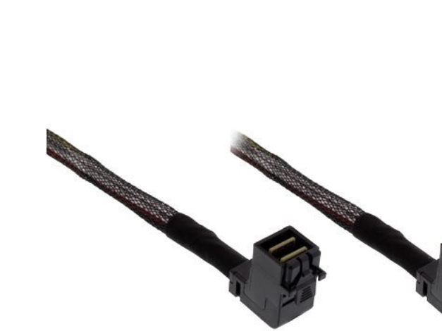 Inline Mini-Sas Hd Kabel, Sff-8643/Sff-8643, Beids. Gew., Mit Sideband, 1M, 1 M, Sff-8643, Sff-8643, Stecker/Stecker, Schwarz, 44 G