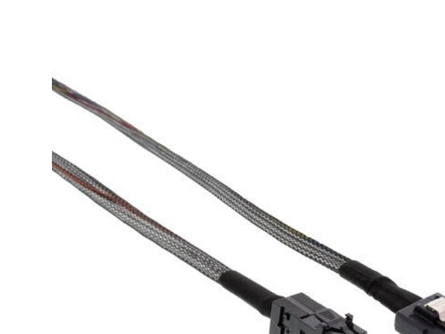 Inline Mini-Sas Hd Kabel, Sff-8643 Zu Sff-8087, Mit Sideband, 0,5M, 0,5 M, Sff-8087, Sff-8087, Männlich, Schwarz, 39 G