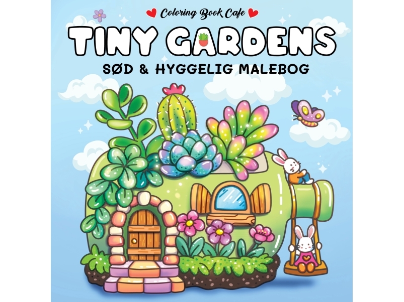 Malebog: Tiny Gardens - Cozy Coloring | Coloring Book Cafe