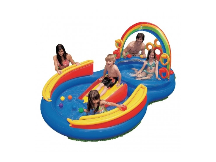 Intex Rainbow Ring Legepool, 175L, 206L, 297x193x135 cm
