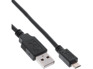 Inline Micro-Usb 2.0 Kabel, Schnellladekab., Usb-A St/Micro-B St, Schwarz, 1,5M, 1,5 M, Usb A, Micro-Usb B, Usb 2.0, Männlich/Männlich, Schwarz