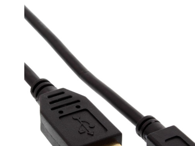 Inline 31750P, 5 M, Usb A, Micro-Usb B, Hanstik/Hanstik, Sort