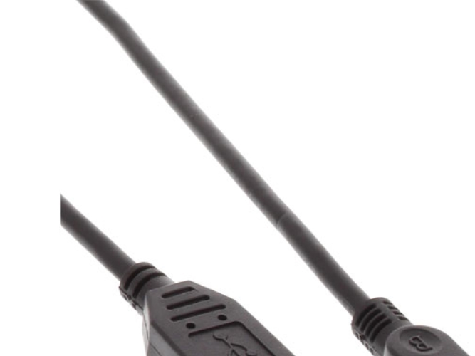 Inline Usb 2.0 Mini-Kabel, Usb A St/Mini St 5Pol, Schwarz, Vergold. Kont., 5M, 5 M, Usb A, Mini-Usb B, Usb 2.0, Männlich/Männlich, Schwarz