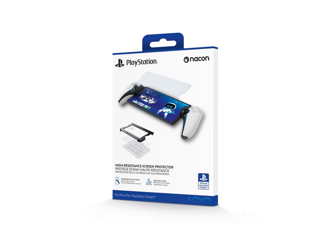 NACON PSOFPORTFORCEGLASS, Skärmskydd, Playstation Portal, Svart, Transparent, Genomskinligt skärmskydd, 9H, Sony | Spel - Konsoler tillbehör - Playstation 5 | GameStuff