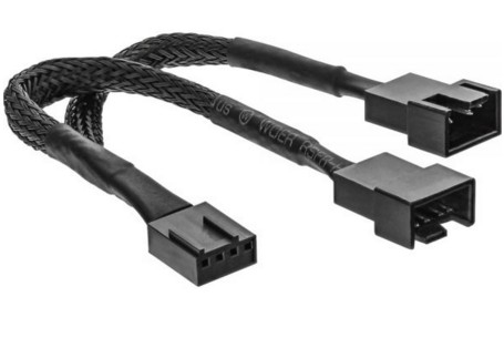 Inline Y-Kabel Für Lüfter Pwm, 4Pol Molex 1 Stecker / 2 Buchse, 0,15M, 0,15 M, 4-Pin Pwm, 2 X 4-Pin Pwm, Männlich, Weiblich, Gerade