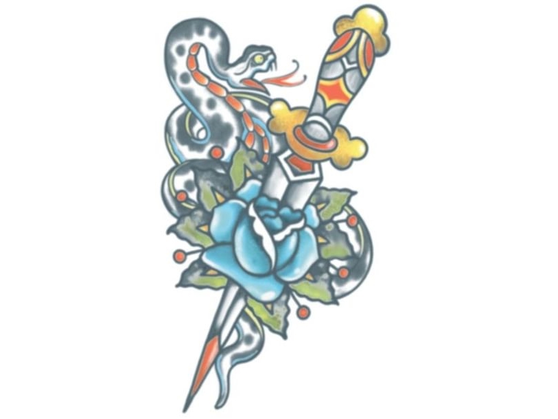 Schlange Mit Messer Tattoo