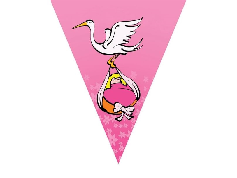 Girlande Mit Storch, Mädchen