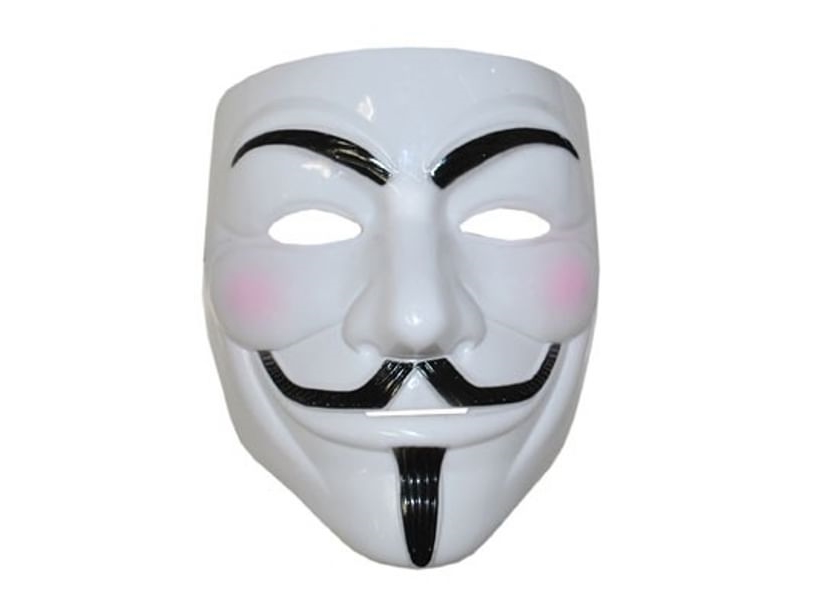 Hvid Anonymous Maske