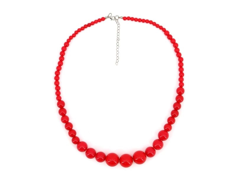 Rote Perlenkette
