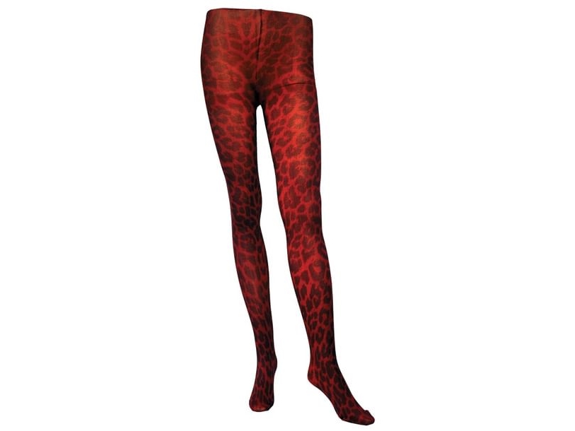 Strumpfhose, Rot Leopard