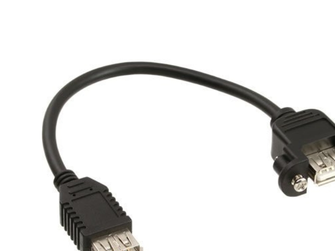 Inline Usb 2.0 Adapterkabel, Buchse A Auf Einbaubuchse A, 0,2M, 0,2 M, Usb A, Usb A, Usb 2.0, Buchse/Buchse, Schwarz