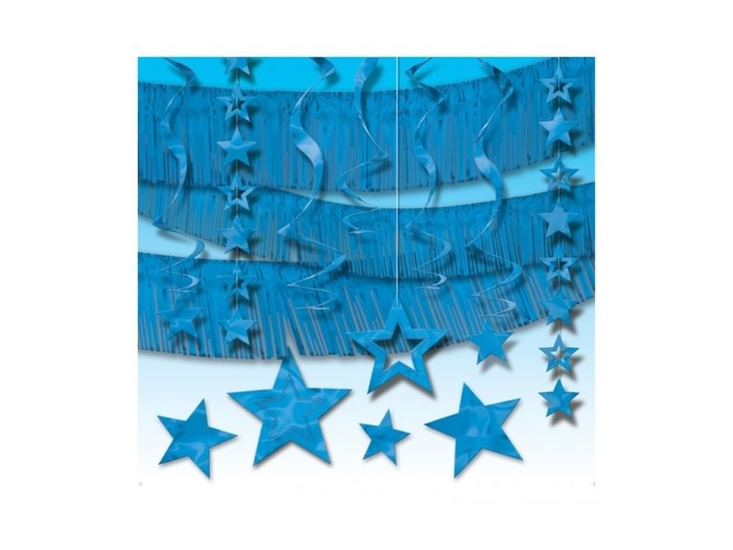 Partydekorationssortiment, Blau
