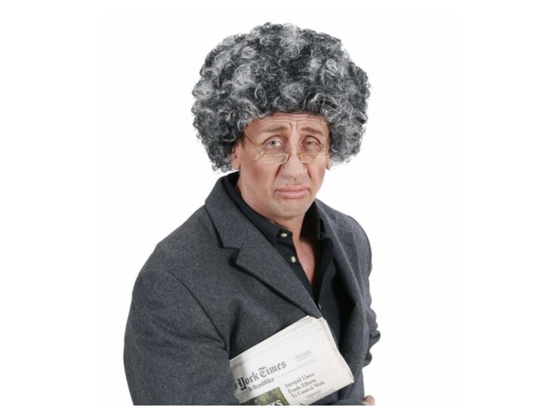 Graue Afro-Perücke