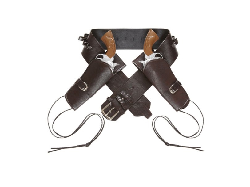 Dobbelt Revolverhylster, Brun