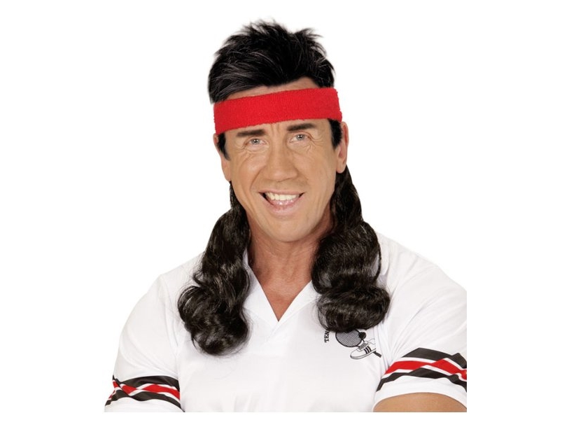 Pannband med hår, svart | Leksaker - Rollek - Kostym | GameStuff