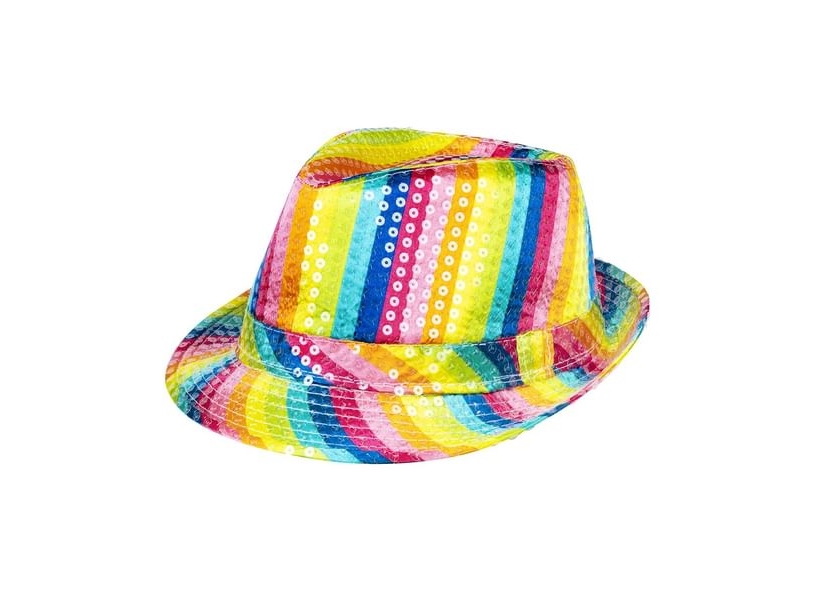 Regenbogen-Paillettenhut