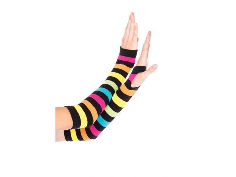 Fingerlose Neon-Handschuhe