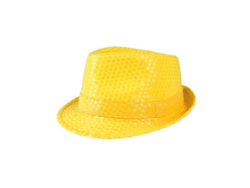 Neon Gul Paillet Hat