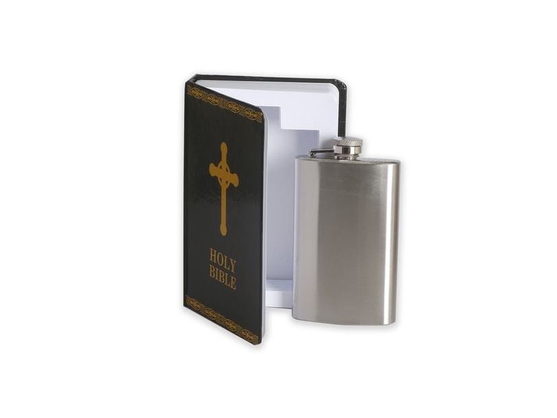 Bibel-Motiv Mit Hosentaschenflachmann