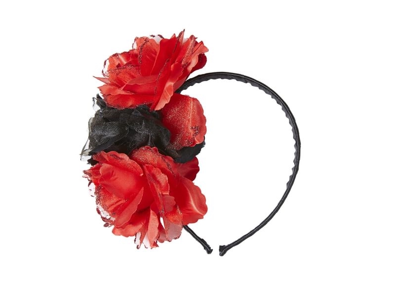 Rotes Rosenstirnband