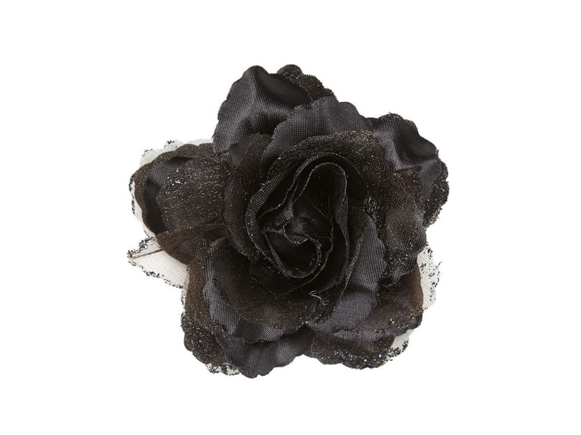 Sort Rose Hårklips