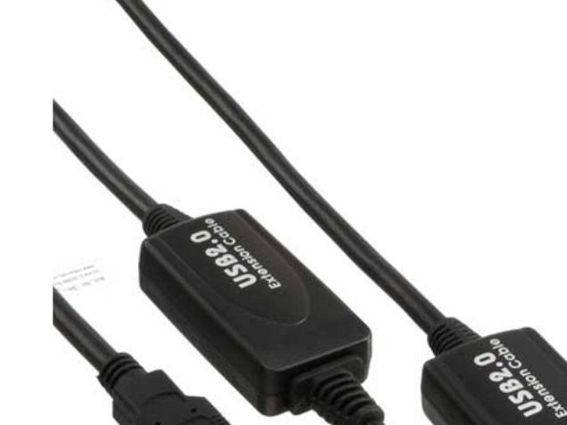 Inline Usb 2.0 Aktiv-Verl., Mit Signalverstärkung "Repeater", St A / Bu A, 25M, 25 M, Usb A, Usb A, Usb 2.0, Stecker/Buchse, Schwarz