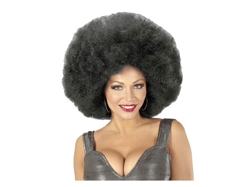 Schwarze Große Afro-Perücke