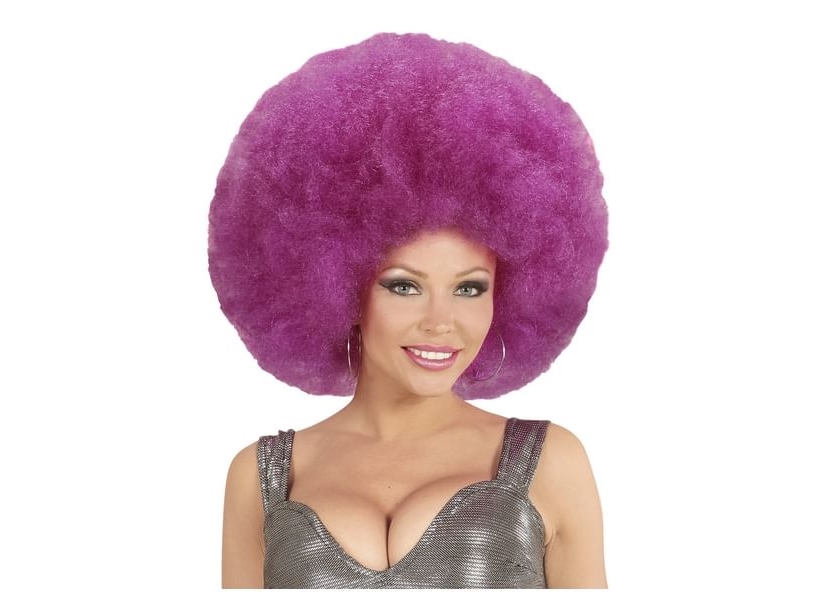 Lila Afro-Perücke, Groß