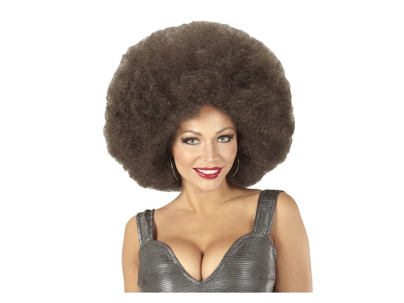Dunkelbraune Afro-Perücke, Groß