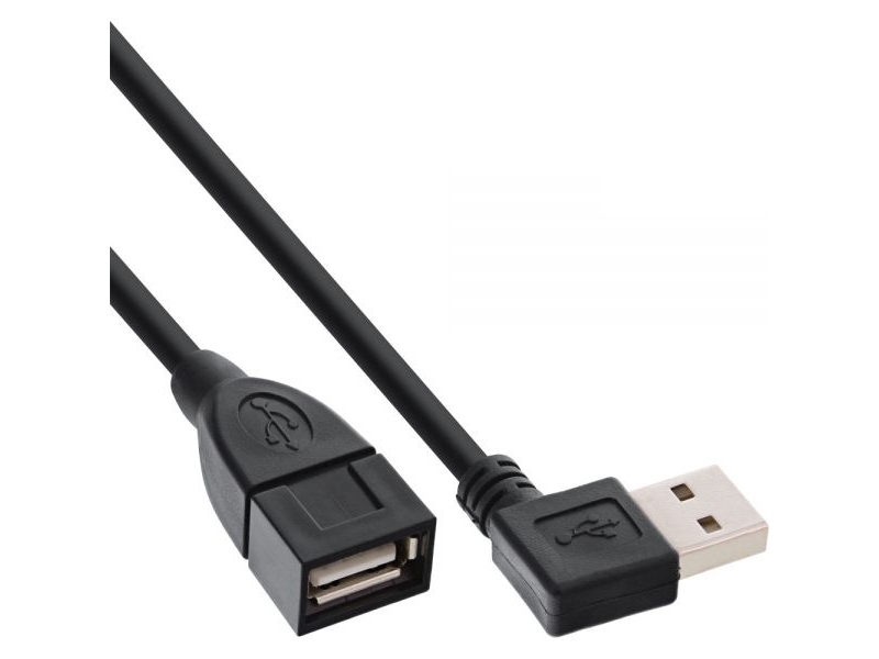 Inline 34618R, 2 M, Usb A, Usb A, Usb 2.0, Hanstik/Hunstik, Sort