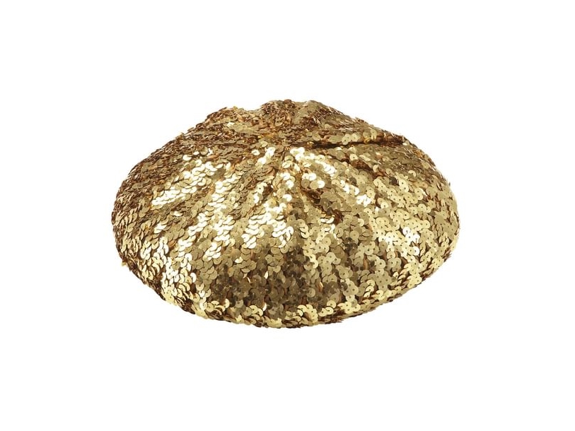 Goldene Pailletten-Beret