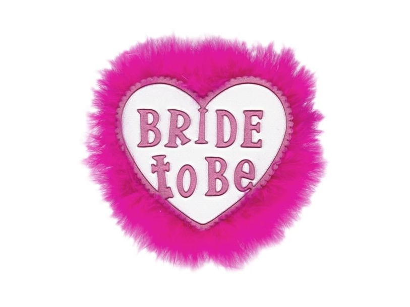 Weiße "Bride To Be"-Brosche