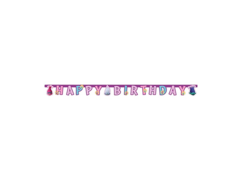 Trolls Happy Birthday Banner