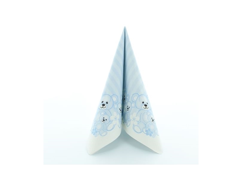 Hellblaue Teddyservietten