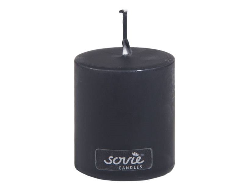 Blockkerze Schwarz 5X6 Cm
