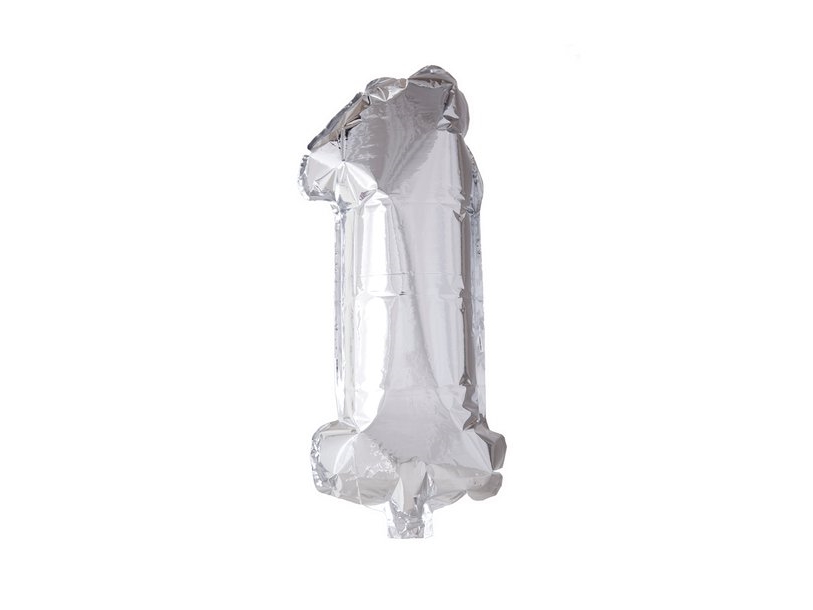 Foliennummer Ballon 1 Silber, 102 Cm