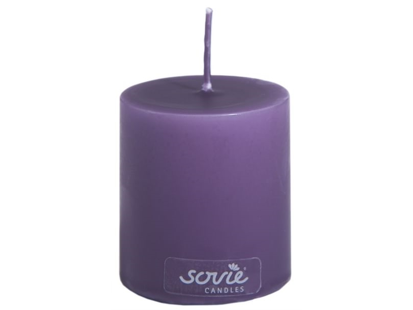 Block Kerze Aubergine, 5X6 Cm