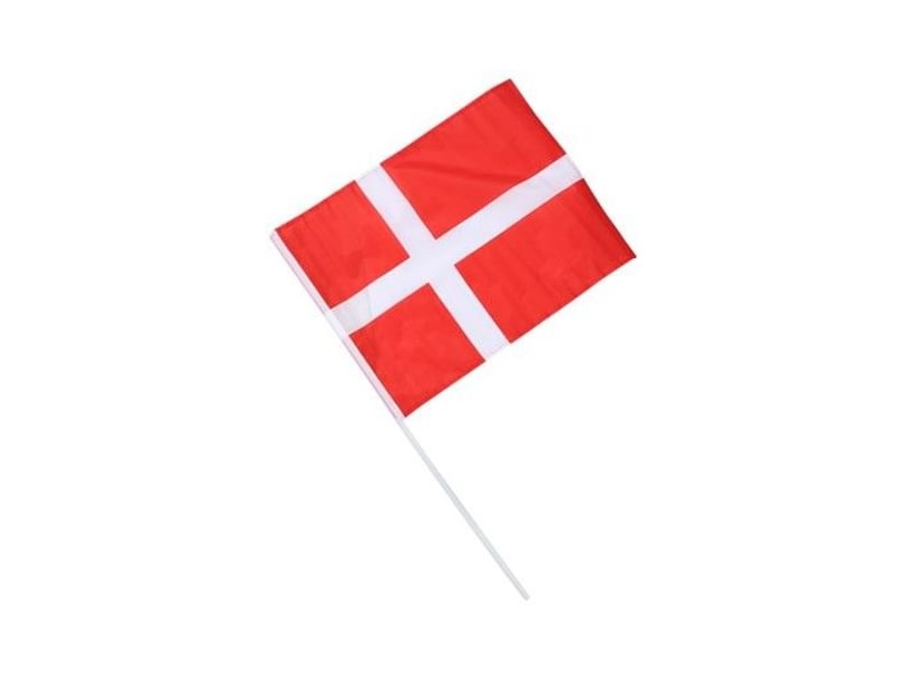 Dänische Flagge Auf Stock, 30X40 Cm