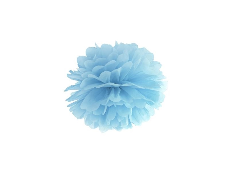 Großer Pompon Pastellblau