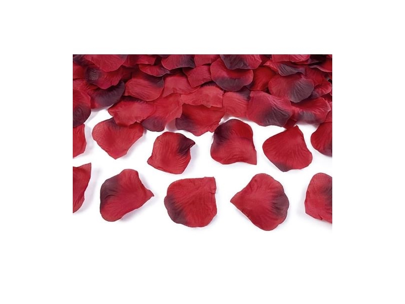 Dunkelrote Rosenblütenblätter 100 Stück