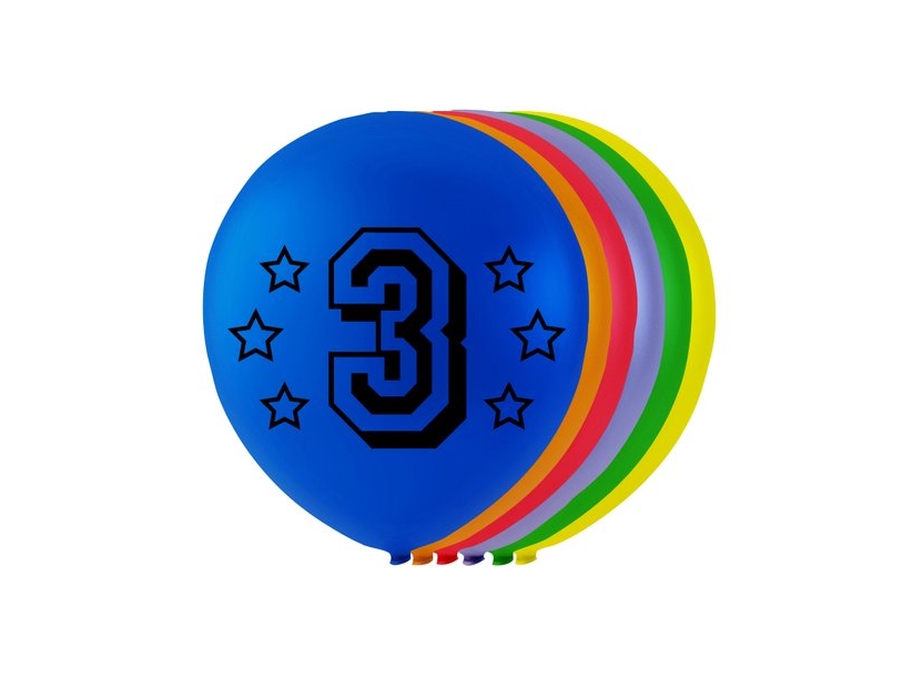 Luftballons Mit Zahlen - 3