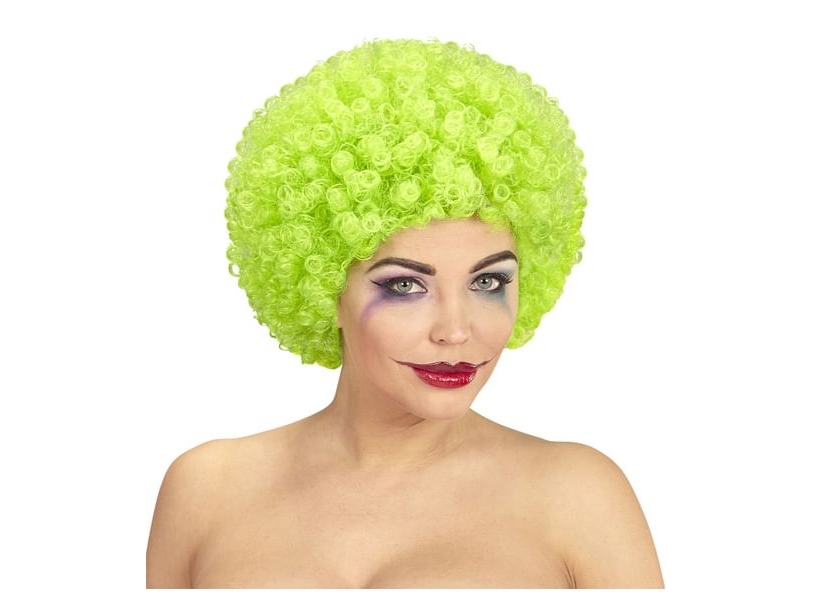 Neongrüne Afro-Perücke